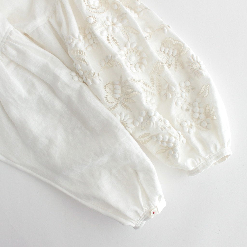 CHAMP DE FLEURS BLOUSE #WHITE [NO.25-0041S]