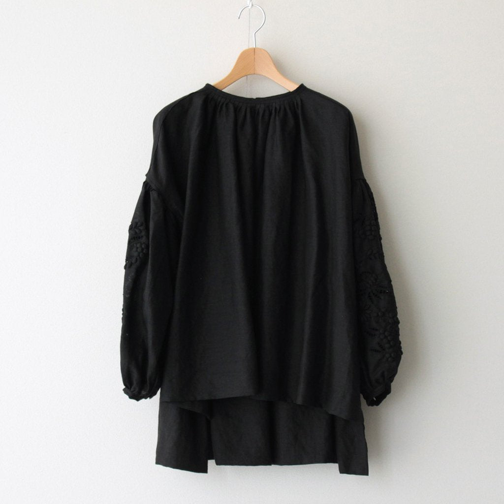 CHAMP DE FLEURS BLOUSE #BLACK [NO.25-0041S]