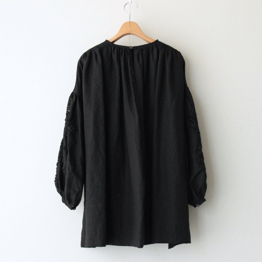 CHAMP DE FLEURS BLOUSE #BLACK [NO.25-0041S]