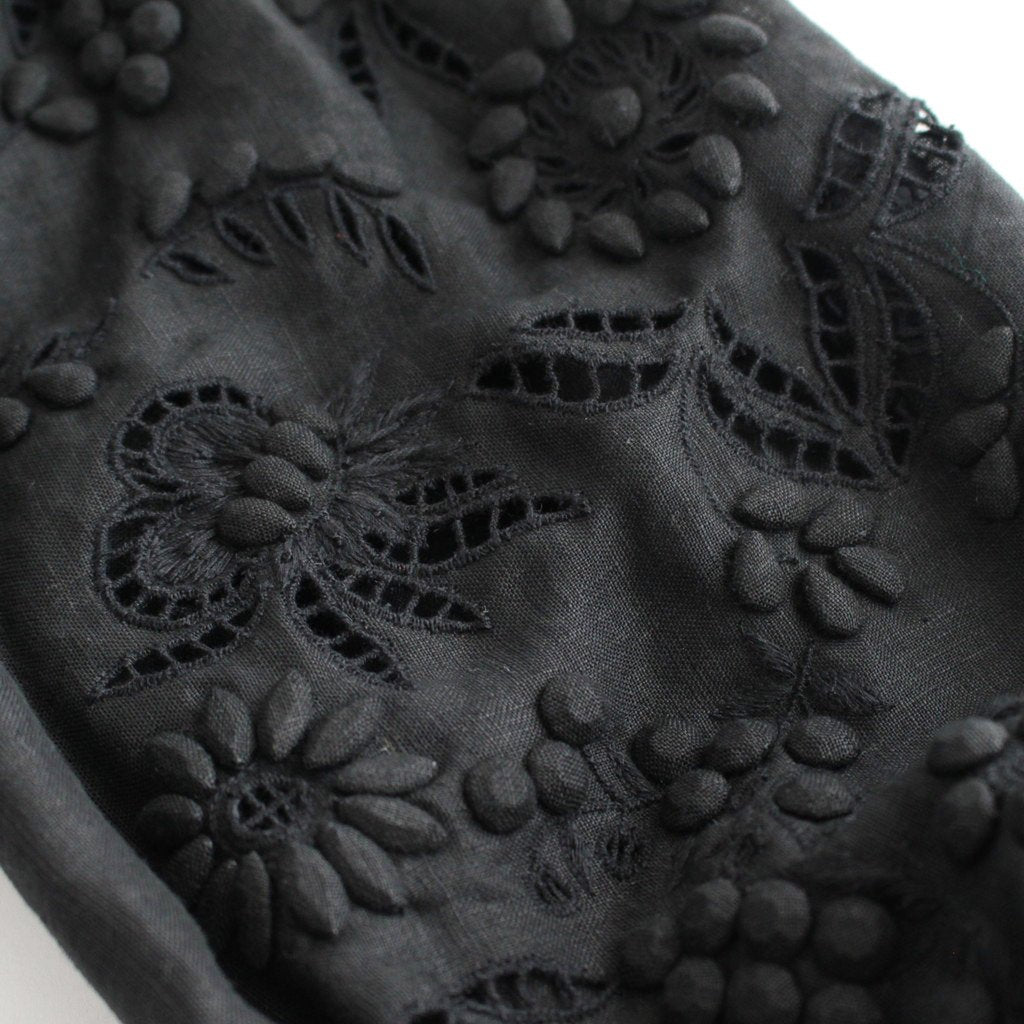 CHAMP DE FLEURS BLOUSE #BLACK [NO.25-0041S]
