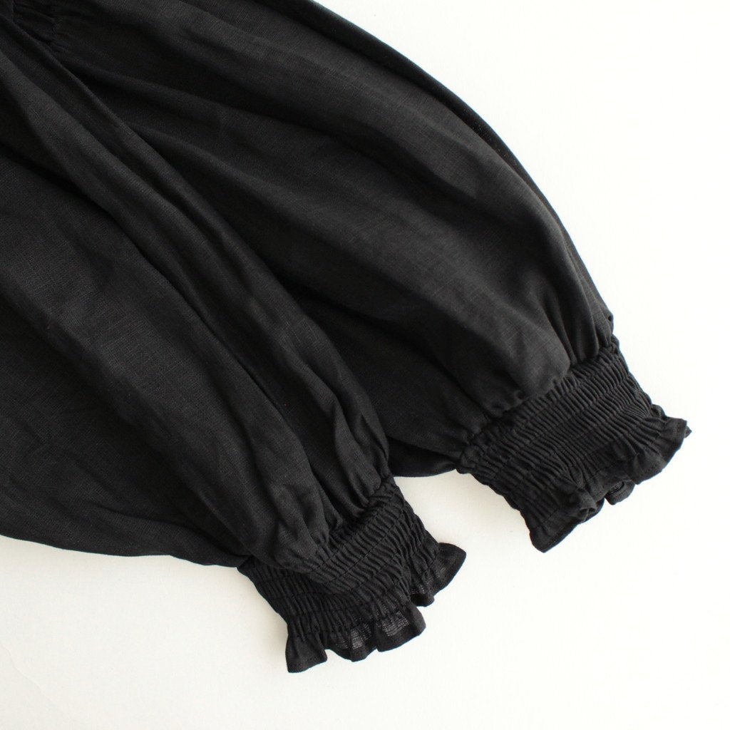 60 Original French Linen Triple Shirring BL #001 Black [UT223BL036]