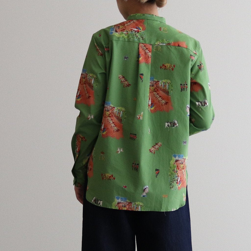 HERITAGE STAND COLLAR SHIRT #LINCOLN GREEN [NO.6161] _