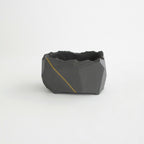 Miobe Bonsai Pot GOLD LINE S #RICH BLACK [NOH-MIOB-S-LI-RB-01]