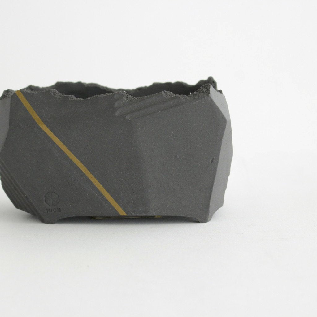 澪標 盆栽鉢 GOLD LINE S #RICH BLACK [NOH-MIOB-S-LI-RB-01] - DOKODO