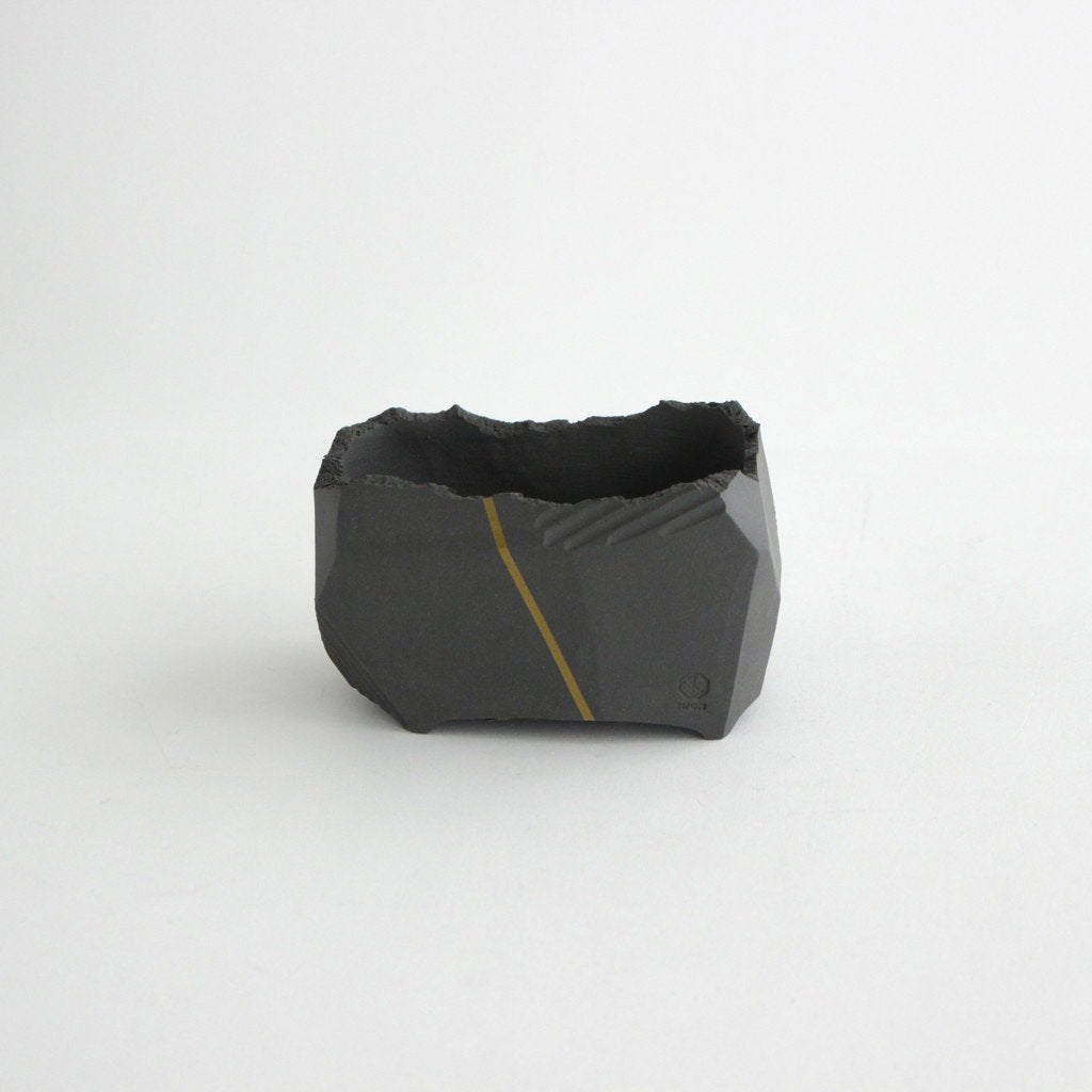 澪標 盆栽鉢 GOLD LINE S #RICH BLACK [NOH-MIOB-S-LI-RB-01] - DOKODO