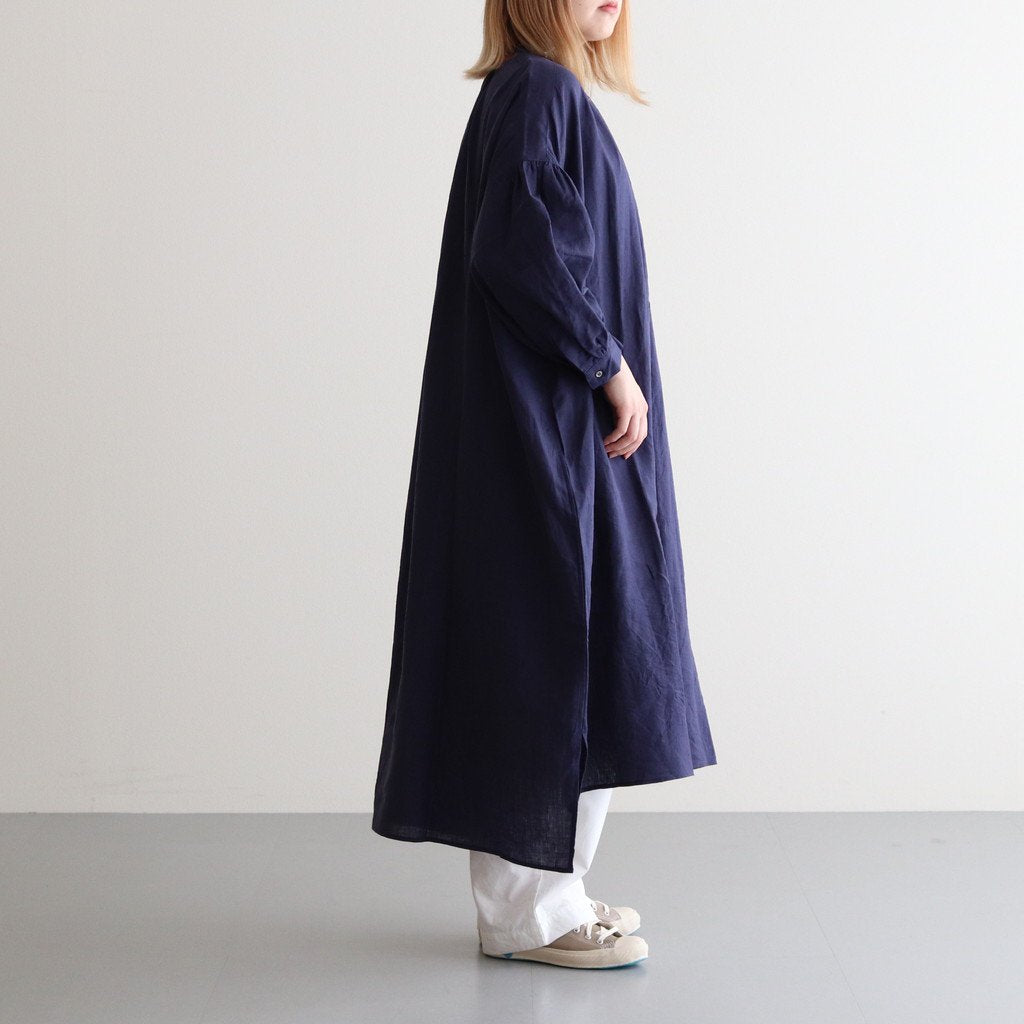 French Linen Shirt Dress #040 Navy [UT171OP002]