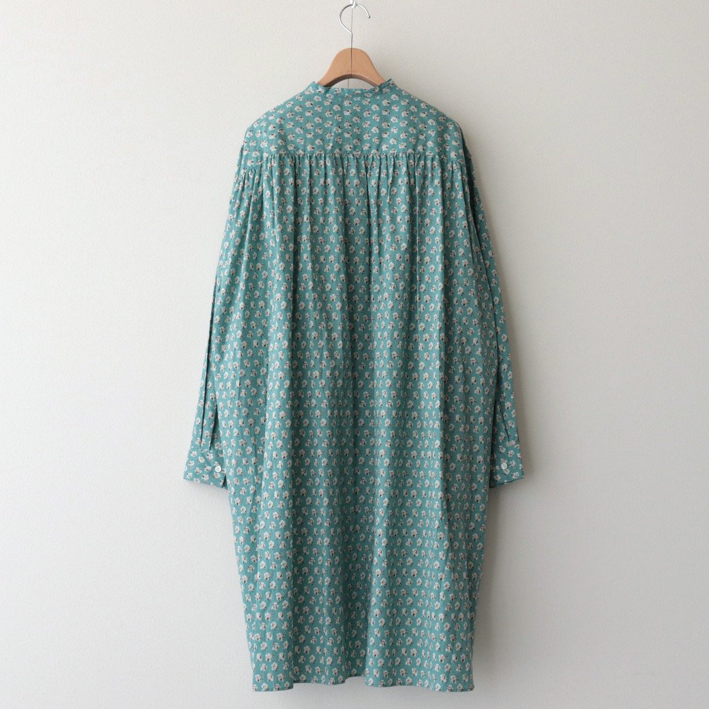 S.B STAND COLLAR LONG SHIRT #SAX [NO.6136]