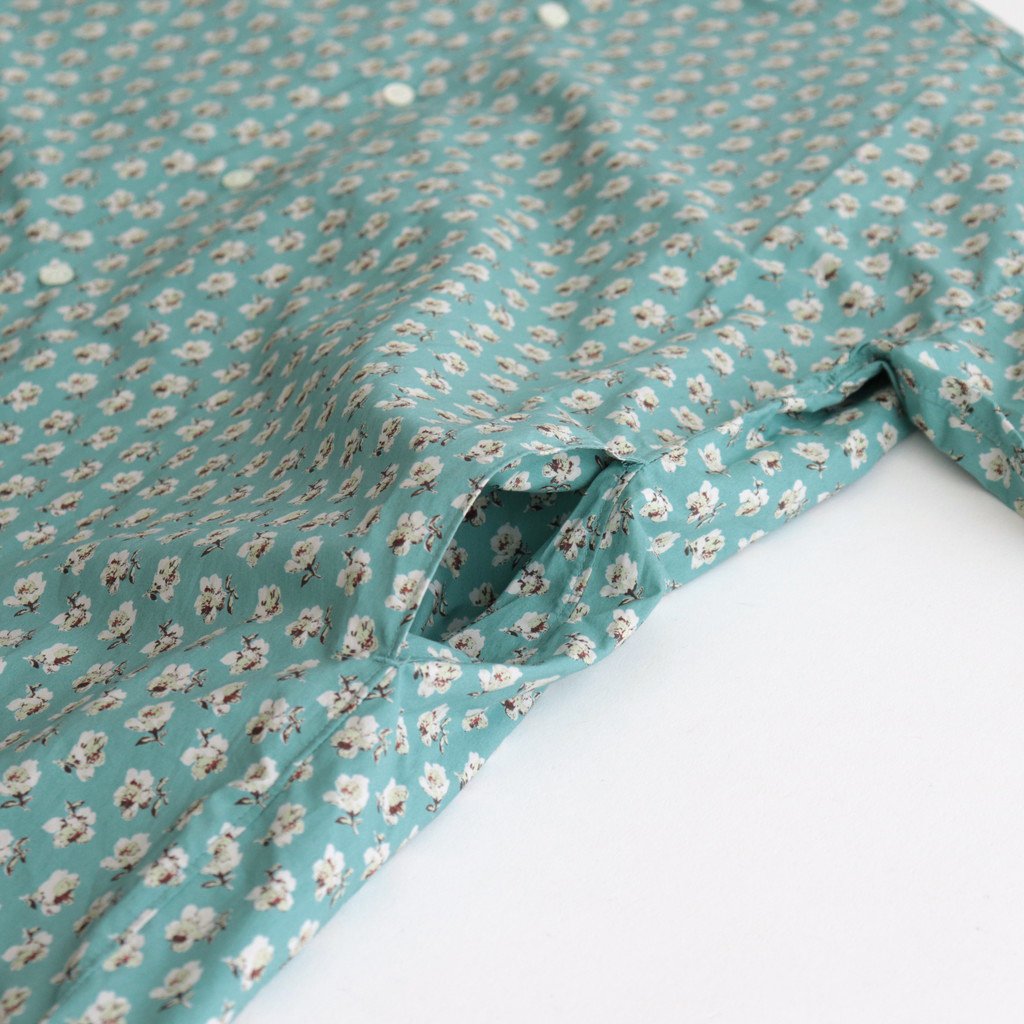 S.B STAND COLLAR LONG SHIRT #SAX [NO.6136]