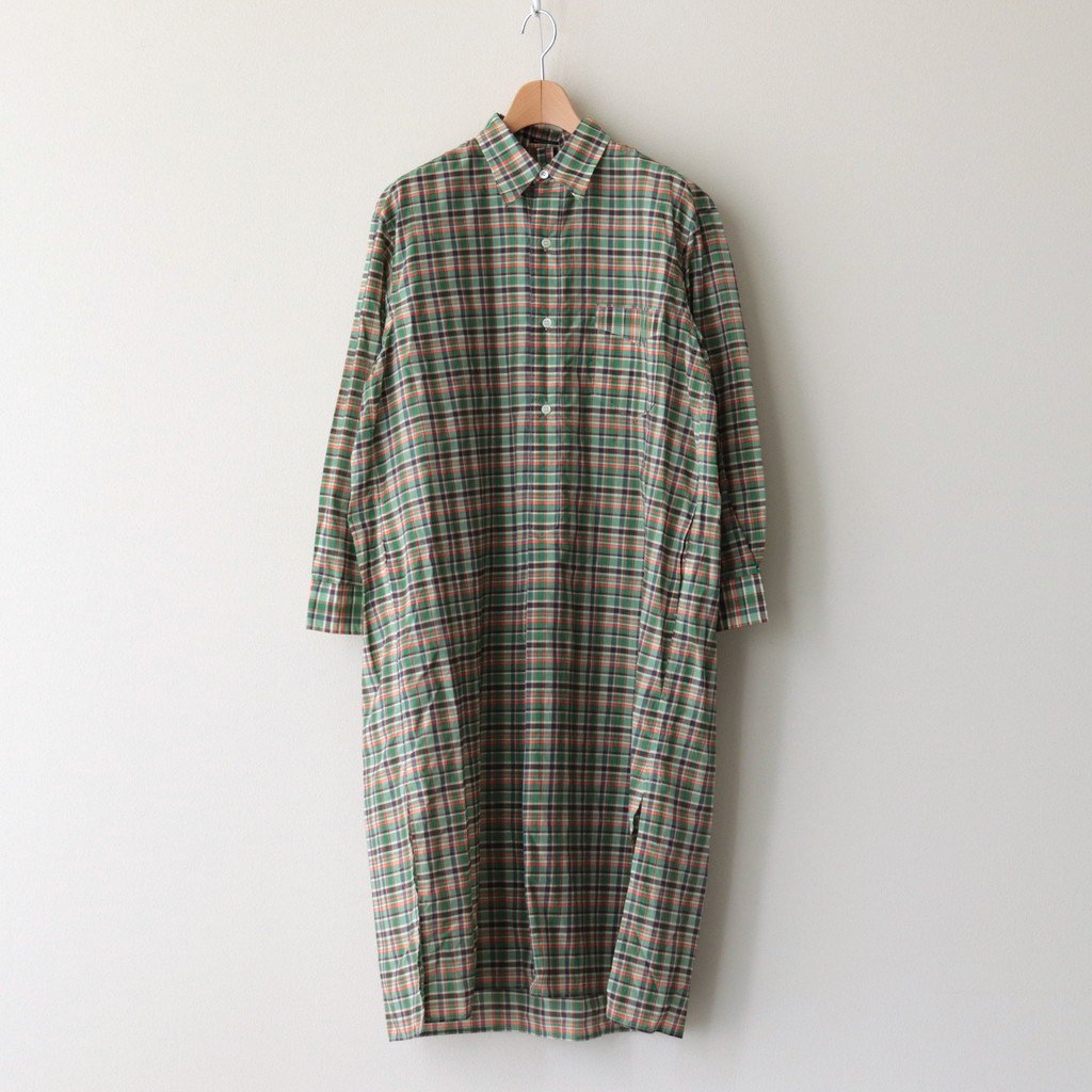 MADRAS CHECK PULLOVER LONG SHIRT #EARLY SUMMER [NO.6184]