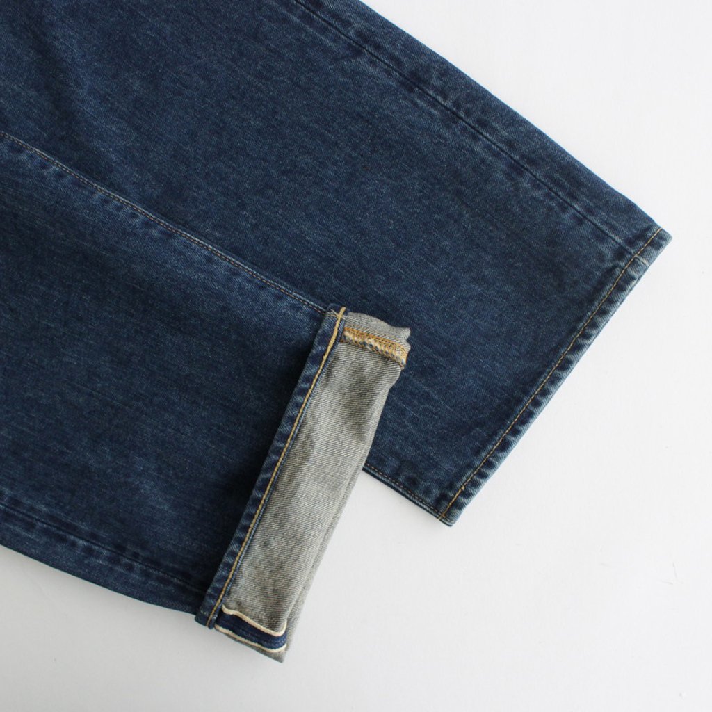 本藍 スビンコットン 13.5OZ ストレートデニム #ダークブルーダメージ [NPTM-1STB-NIDBL-D]