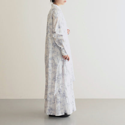 暮れゆく森 BOSOM SHIRT DRESS #BLUE [TLF-124-SH004-TJ]