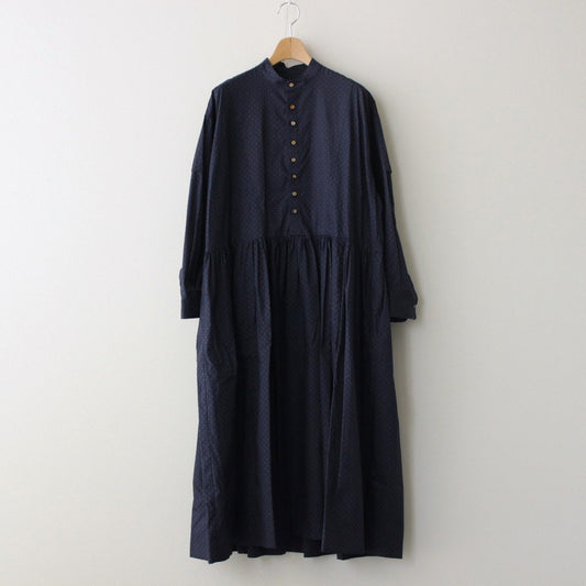 明滅する秋 SHIRT DRESS #NAVY BROWN [TLF-124-OP006-GP]